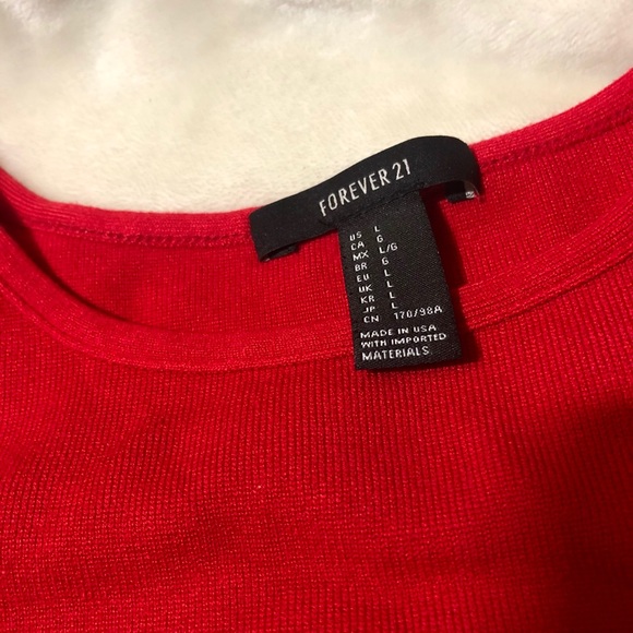 FOREVER 21 red top with side cutout - Picture 3 of 4